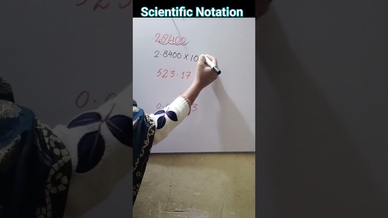 Convert standard form into scientific notation