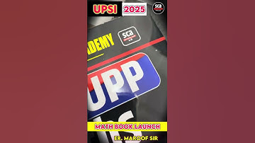 UPSI-UPP : Maths Book Launch | Er.Maroof Sir | Super Climax Academy