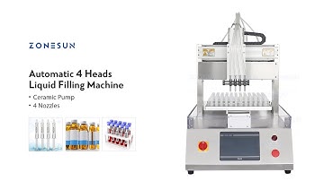 How To Use 4 Nozzles Ceramic Plunger Pump Liquid Filling Machine