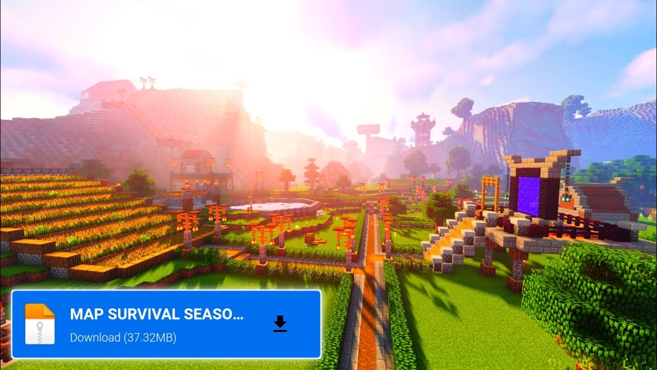 MANTAP!! MCPE MAP SURVIVAL TANPA CHEAT TERBESAR DAN SANGAT BAGUS DI ...