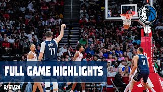 Luka Doncic (47 points) Highlights vs. Houston Rockets | 3/31/24
