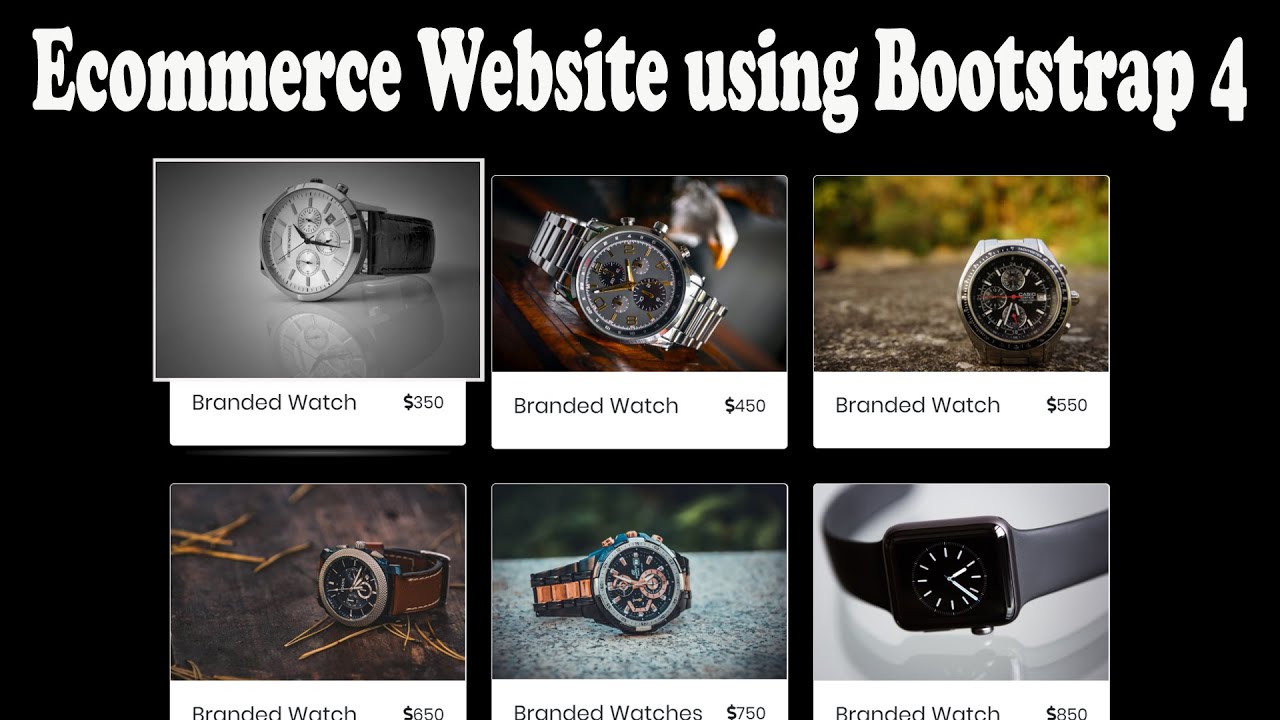 Ecommerce Website HTML | CSS | Bootstrap 4 | E-commerce Responsive ...