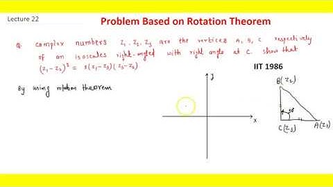 Problem Based on Rotation Theorem || lecture 22 || Complex Number || math for iit-jee | ews