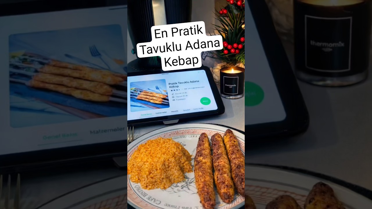 Thermomix ile Pratik Tavuklu Adana Kebap 🍡 #thermomix #tm7 #adanakebap #tavukkebabı