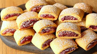 Recipe for cookies with berry filling. Delicious cookies without butter.