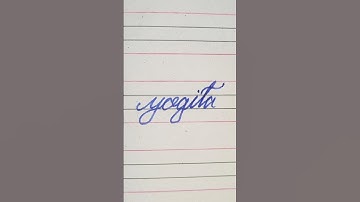 Yogita name Writing in#cursivewriting #handwriting #viral #youtubeshorts