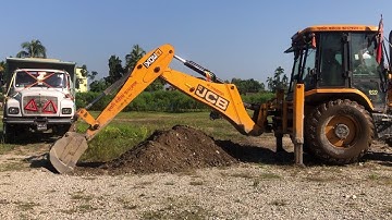 Backhoe Vs Tripper Dump Video / JCB Loading Mud In Tripper