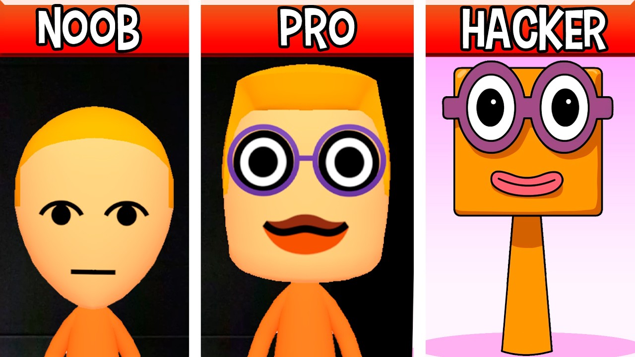 Mii Two OC (from Numberblocks) : Noob, Pro, HACKER! / (Incredibox