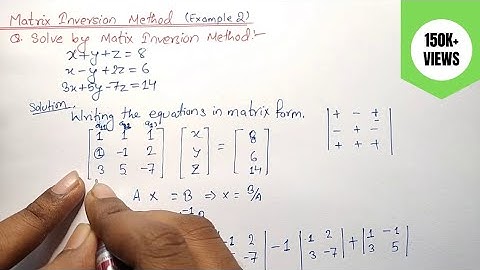 Matrix inverse method || matrix inverse 3x3