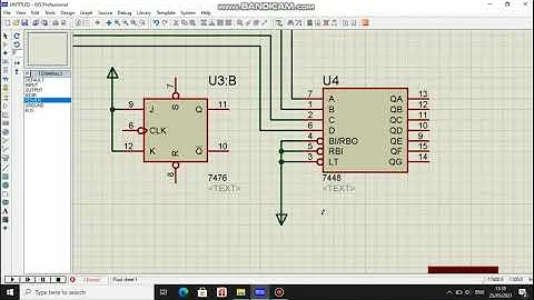 Rangkaian Counter Up & Down Genap - Proteus 8