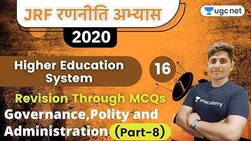 JRF Ranniti Abhyas 2020 | Higher Education System by Shiv Meena | MCQs Based on Governance & Polity