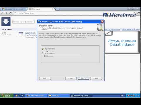 Microsoft SQL Server Express 2005 Install for Microinvest Software needs