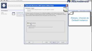 Microsoft SQL Server Express 2005 Install for Microinvest Software needs