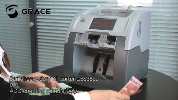 GRACE Money Sorting Machine GBS3500 ADD Counting Cumulatively Function