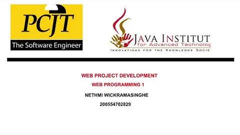Web Project Task 12 | 1st Year | Semester 01 | Java Institute