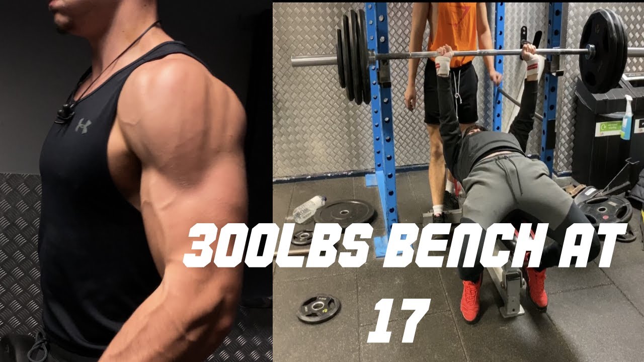 ROAD TO 3 PLATE BENCH EP.8 I 300LBS BENCH AT 17 + 3 PLATE ATTEMPT YouTube