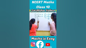 Pair Of Linear Equations in Two Variables Class 10 | Substitution Method Class 10 #fun #shorts #yt