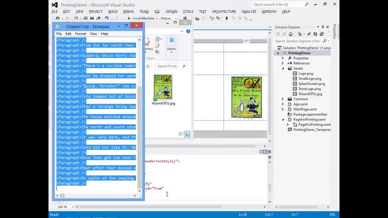 Trailer for Windows 8 Using XAML tutorial: "Printing and Charms" - YouTube