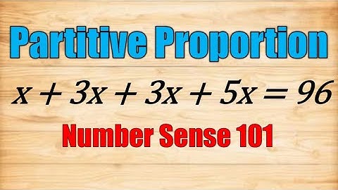 Partitive Proportion - Business Mathematics