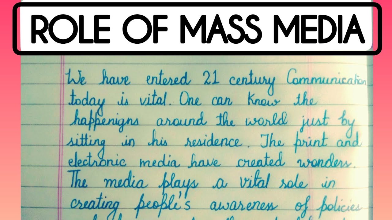 essay on mass media the strongest means of public opinion