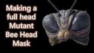 Making a sci-fi mutant bee head from modelling clay, silicone and fibreglass