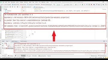 (Solved Android Studio Error) The minCompileSdk (31) specified in a dependency