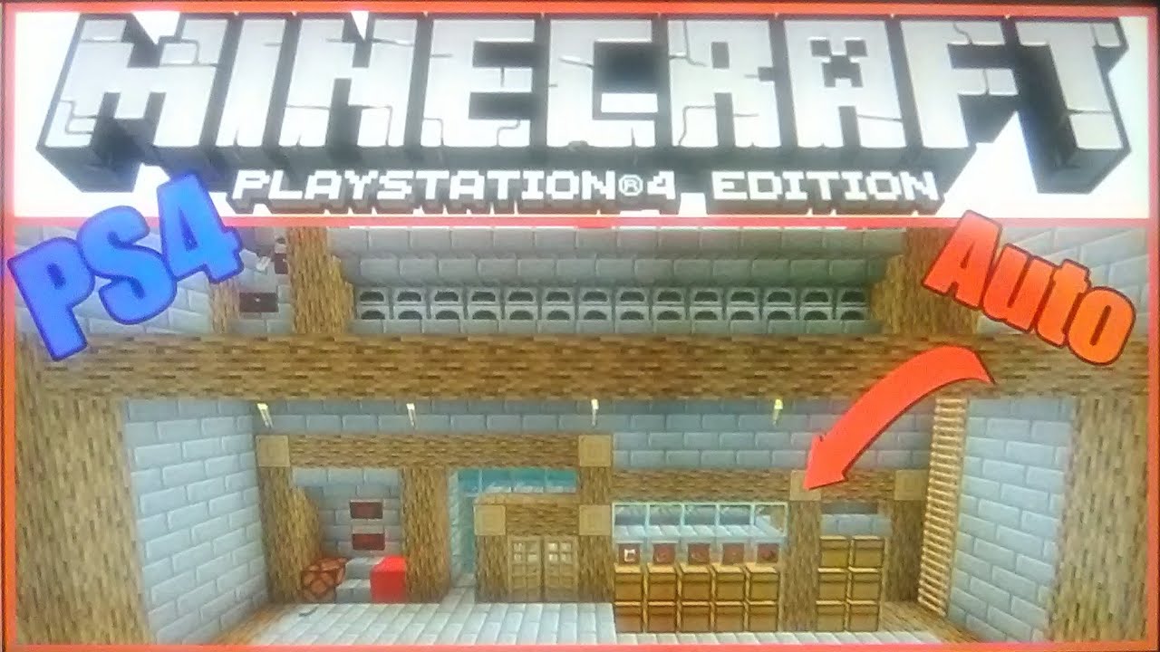 Minecraft PS4: How to make an automatic storage system - YouTube