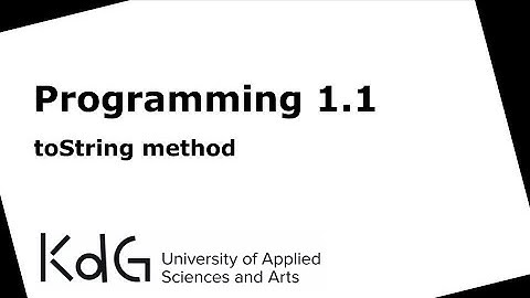 Java: toString method