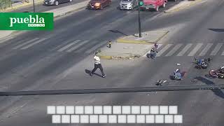 Imprudencia de motociclistas provoca choque en el bulevar 18 de noviembre