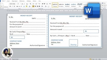 How To Make Money Receipt in MS Word: Beginner to Advanced #jaseir #shorts #computer #viralshort