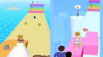 Makeover Run! All Levels gameplay walkthrough Lvls 16-17 (Android,ios)