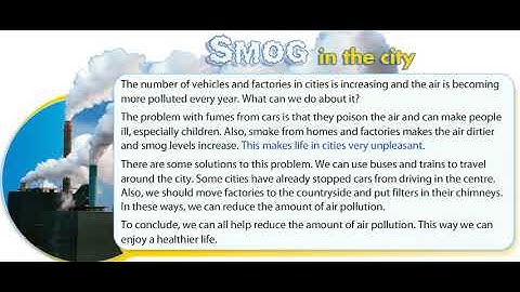 Smog in the City (Text) Excel 7 Module 4