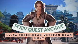 Lv 66 Three-star Veteran Clan Hunt No Commentary FFXIV Quest Archive
