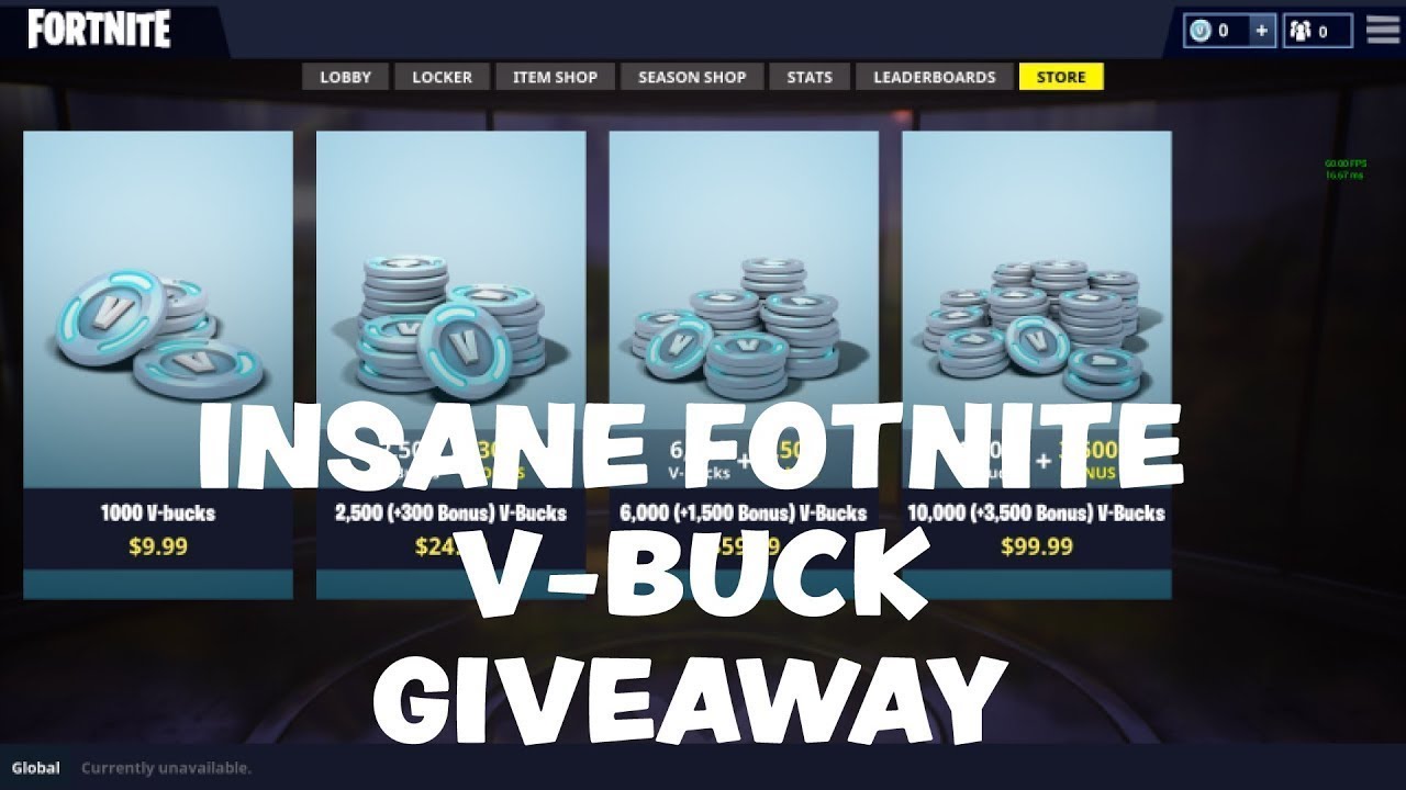 fortnite vbucks giveaway rules to enter in description - fortnite v bucks unavailable