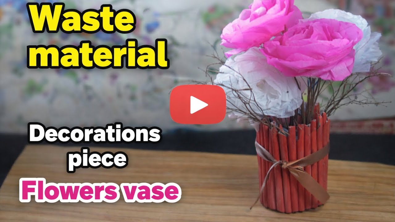 How to Make Flower Vase from Waste Material | Recycled Craft Idea | Easy DIY Craft|