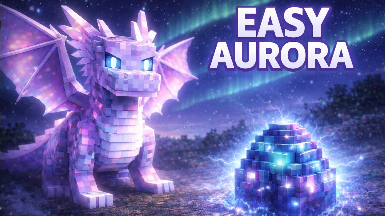 Minecraft Hatch Dragon Egg – Aurora Dragon (Even More Dragons Mod ...