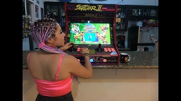 21” Custom Made Street Fighter II Bartop Arcade with Hyperspin, 17,500 games, custom video intro