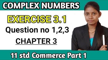 exercise 3.1 class 11 maths commerce part 1 | question no 1 to 3 | maharashtra board