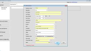 104 - Employee Module - Create Professional Staff