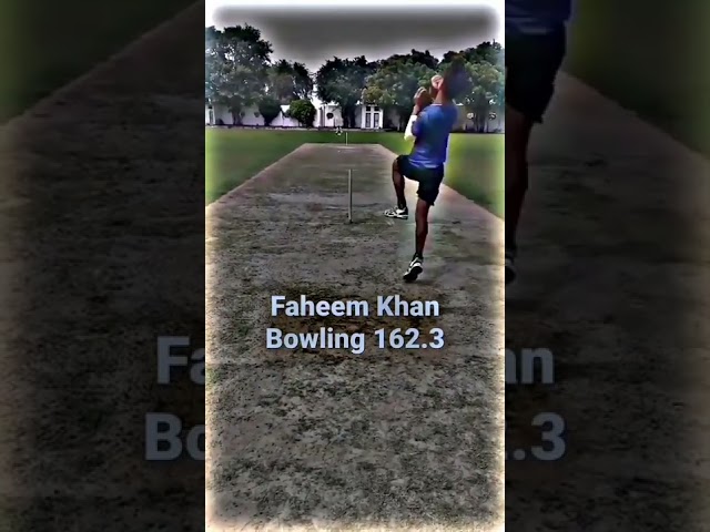 Faheem Khan bowling speed | Faheem Khan Bowling Multan 162.3😱#shorts #faheemkhan #cricket class=