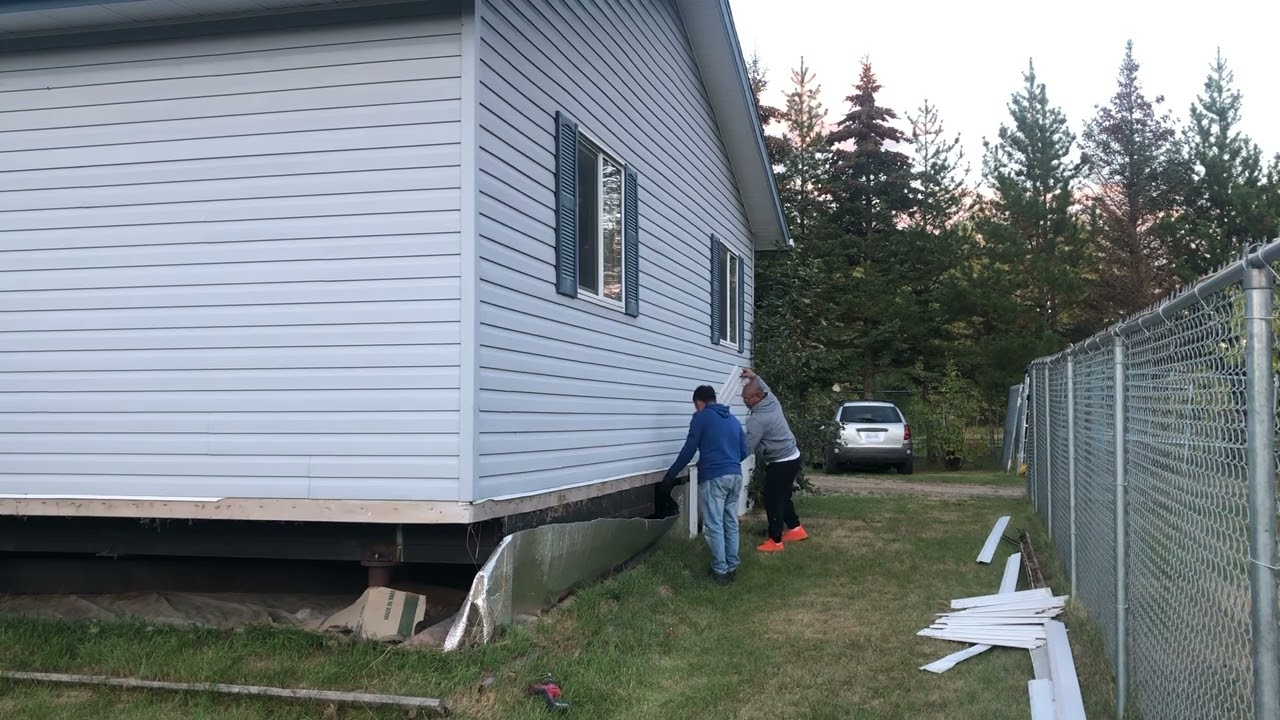 How to remove skirt under around a house. YouTube