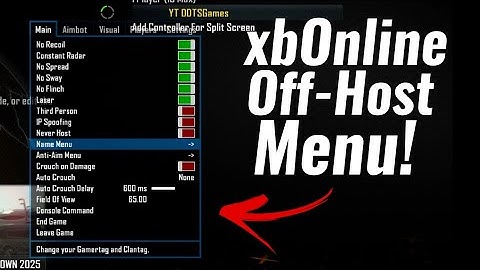 Call of Duty Black Ops 2 Off-Host Mod Menu + Download! - xbOnline Off-Host