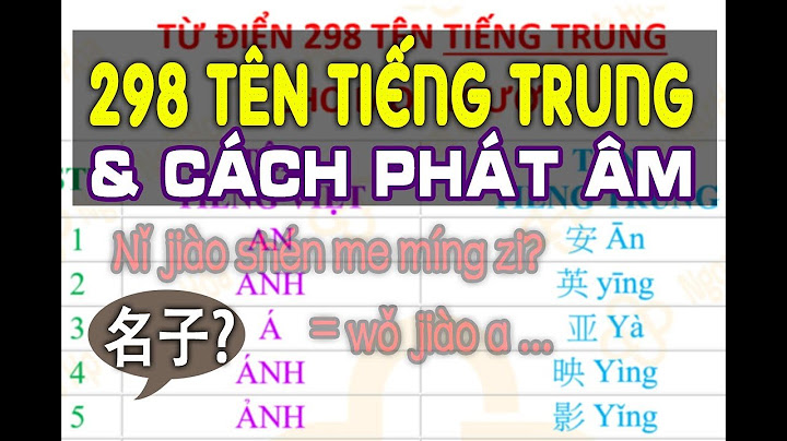 Tên tiếng trung của bạn là gì quiz năm 2024