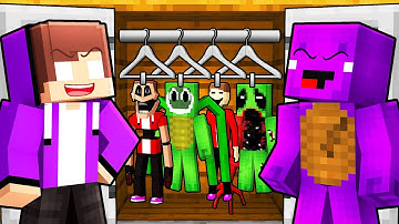 JJ and Mikey Can Shapeshift Into SCARY MUTANT To PRANK in Minecraft - Maizen