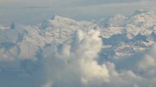 Views Of Swiss Alps On Swissair Flight