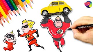 Dibuja Y Colorea A Los Increíbles