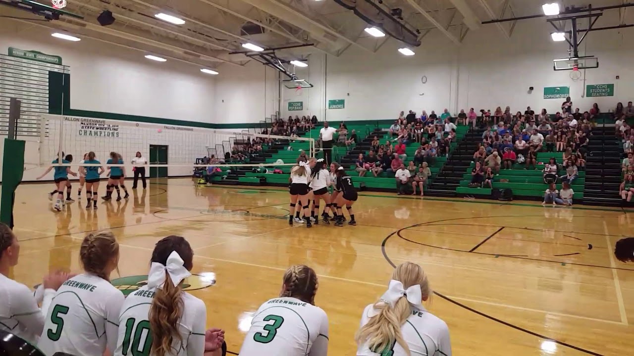 Churchill County High Greenwave Volleyball Ace Celebration YouTube