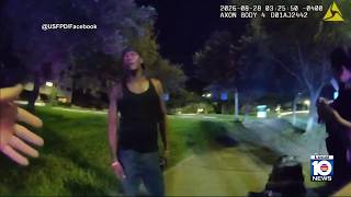 Campus police in Tampa take down man as he tried to take off on foot