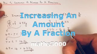 How To Increase An Amount By A Fraction (Example Increase 49kg By 2/7)