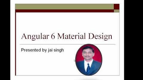 Angular 6 Material design